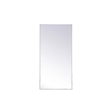 ELEGANT DECOR Elegant Decor MR43060WH 30 x 60 in. Metal Frame Rectangle Mirror; White MR43060WH